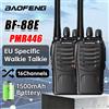 Baofeng BF-88E Radio Portatile PMR446MHz, 16 Canali, Batteria 1500mAh, Caricatore USB, Auricolare per Avventure all'Aperto e Famiglia
