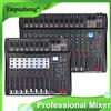 Depusheng DT8 Mixer Professionale, Console Audio a 8 Canali, Sistema di Interfaccia Digitale USB, Ingresso MP3 per Computer, Alimentazione Phantom 48V