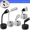 Ramalho Lampada da Lettura a Parete per Camper Cross Border RV 3W, Lampada da Soffitto Tipo-C+USB, Illuminazione Interna per Navi e Yacht 12V-24V, Luce LED Flessibile a Collo d'Oca per Camper