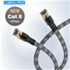 UGOURD Cavo Ethernet Cat8 40Gbps SFTP Schermato RJ45, Cavo LAN Cat 8 Design Originale, Intrecciato in Nylon, Bassa Latenza per Gaming e Router