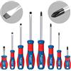 NONE Set di Cacciaviti con Punte Magnetiche in Acciaio CRV Trattato Termicamente, Impugnatura TPR, Misure 3 5 6 8mm PH0 PH1 PH2 PH3, Utensili Manuali
