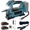 Vremota Pompa ad aria elettrica senza fili, gonfiatore automatico per pneumatici auto ricaricabile, compressore d'aria portatile per batteria Makita 18V