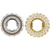 JOYINLED Set di 1/6 Cornici per Faretti da Soffitto in Cromo Dorato, Faretti Incassati in Cristallo GU10 MR16, Faretti LED da Soffitto