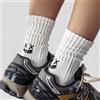 ZEXOLAP 4 paia di calzini da uomo in cotone, calzini alla caviglia traspiranti, calzini sportivi casual, calzini da bicicletta da uomo, stile con faccina sorridente