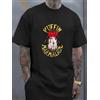 NONE 1PC JOOCAR T-shirt in cotone casual con stampa grafica del personaggio dei cartoni animati Puffin Marmalade, girocollo, morbida, elasticizzata, traspirante, a maniche corte, top streetwear alla moda