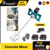 NONE Miscelatore per calcestruzzo senza fili Podofo 1800W con motore brushless, coppia elevata 130N·m, 6 velocità, kit attrezzi per miscelazione cemento e malta con 2 batterie 21V 4.0Ah e 1 caricabatterie