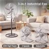 NONE Potente Ventilatore da Pavimento Turbo da 65W | Ventilatore Industriale Regolabile in Altezza, 3 Velocità, Grande Ventola da 50cm con Griglia Metallica | Ventilatore Industriale, Ventilatore da