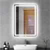 NONE Specchio LED da Bagno Dimmerabile, Specchio Illuminato da Parete per Trucco, per Bagno, Doccia, Arredamento Casa