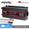 Foval Inverter per Auto 1500W-3000W da DC12V/24V a AC 220V/230V, Display LCD, Porta USB e Presa EU, Onda Sinusoidale Modificata