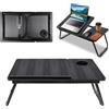 NONE Scrivania pieghevole per laptop, tavolo per laptop con portabicchieri, tavolo da letto regolabile in altezza, supporto per lettura, supporto per notebook per divano, letto, terrazza, balcone