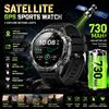 GUHUAVMI 2026 Smartwatch GPS Sportivo da Esterno, Display Touch AMOLED HD da 1,43 pollici, Supporto Mappe Offline, Riproduzione Musica Locale, Resistente all'Acqua 3ATM, Batteria da 730mAh, Bussola