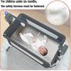 Magic ZC（母婴） Culla Elettrica 3-in-1 MAGIC ZC, Culla Portatile per Neonati con 5 Velocità di Dondolio Intelligente, Co-Sleeper da Accanto al Letto, Culla Regolabile in Altezza per Neonati con Ruote, Tessuto