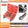 Podofo Kit Riparazione e Estrazione Cavi Candele di Preriscaldamento Auto 22 Pezzi, Set Attrezzi Rimozione Candele di Preriscaldamento Rotte, Kit Riparazione Filettature Danneggiate, Strumento