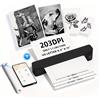 POLONO Stampante termica portatile A10a, stampante termica senza inchiostro, supporta formati US Letter e A4, per aziende/uffici/casa, compatibile con telefono, tablet e laptop, viene fornita con 10 fogli di