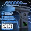 HOJMMP Soffiatore turbina brushless 680000 giri min 2 in 1 soffio e aspirazione 55m s aria alta velocità 5 velocità display LED luce integrata ricarica Type C portatile auto tastiera pc pelo animali casa