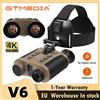 GTMEDIA Binocolo a Visione Notturna a Infrarossi V6, Occhiali con Zoom Digitale 8X 4K, Telescopio Montabile su Testa, Scheda di Memoria da 32GB, Foto e Video per la Caccia