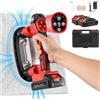 NONE Macchina per Vibrazione Piastrelle a 9 Velocità Regolabili, Ventosa Elettrica con Schermo LCD, Motore Brushless a Doppia Vibrazione per Ceramica e Marmo, Dotata di Batterie da 1500mAh