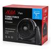 NONE AQUA - Ventilatore circolatore Turbo Force da 6" 27 W con testa inclinabile a 90°, 3 velocità e portata di 7 m per casa, ufficio e officine
