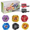 Dezawrty Set trottole da combattimento, 6 gyro, lanciatori, giochi bambini