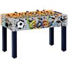 Garlando F-1 Goal Ciliegio - Calcio Balilla con Aste Telescopiche Rientranti Ø13 mm