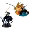 BANPRESTO Set 2 Figure VIBRATION STARS PLUS Demon Slayer Zenitsu Agatsuma Kaigaku, JAPAN