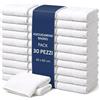 Caleffi Set 30 Asciugamani Bagno Ospiti Hotel B&B 100% Cotone 40x60 Bianco | Spugna 360 gr/mq, assorbente e resistente ai lavaggi frequenti, tinta unita, per viso e mani, agriturismi e case vacanza