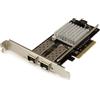StarTech.com Scheda di rete PCI Express in Fibra ottica da 10Gb con 2 porte SFP+ aperto Chip Intel [PEX20000SFPI]