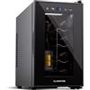 KLARSTEIN Shiraz Cantinetta Vino Nero - 8 Bottiglie, 1 Zona | Frigo Vino a Libera Installazione, Porta in Vetro, Silenziosa, 5-18 °C, LED, Telaio Inox