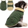 Queenmore Cappotto Cane Grande Caldo Impermeabile Per Bassotto, | Vestiti Per Bulldog Francese, Greyhound, Border Collie, Labrador, per Momenti Di Relax In Casa, Caldo Confortevole, Verde,XL