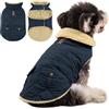 Queenmore Cappotto Cane Grande Caldo Impermeabile Per Bassotto | Vestiti Per Bulldog Francese, Greyhound, Beagle, Labrador Retriever, Golden Retriever, Boxer, Pastore Tedesco, Blu, L