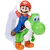 Jakks Pacific Super Mario: Il film, Mario che cavalca Yoshi, 8 pollici, adatto a bambini dai 3 anni in su, Super Mario, multicolore, plastica