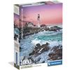Clementoni - Puzzle 1000 Pezzi per Adulti e Ragazzi, Illustrazione con Paesaggio First Snow at Portland Head, Idea Regalo, Compact Box, Made in Italy, 50x70, Poster Incluso, 37112