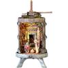 ROSSI ROSA Presepe Nel Torchio Illuminato con Natività e Luce Led, H10 cm 20x20x40
