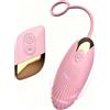 Future of your pleasure Sensual Fops Uovo Vibrante Telecomandato per Donna - 10 Modalità di Vibrazione & Motore Silenzioso - Mini Vibratore Impermeabile (9,5 x 3,8 cm) con Telecomando per Solo & Coppia - Discreto - Rosa M103