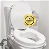OrtoPrime Ascensore WC Adulto 5 cm Alza per wc Sedile elevatore WC adulto Universale Wc Disabili - Sollevatore bagno Adulti Ortopedia per anziani - Ascensore WC Adulto Adattabile (Con Coperchio)