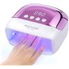 PEACECOLOR Lampada UV LED Unghie Gel Dryer con Display LCD e 4 Timer | Lampada UV LED con Asciugatura Rapida, Sensore Automatico, 4 Timer, Compatibile con Tutti i Gel, per Salone e Casa