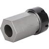 Fdit ER25 Collet Chuck Block for CNC Router Milling, 2.68x1.26x1.26in, 1pc | High Machining, Hardened Steel Wear Resistance, Silver Black Finish