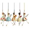 Generic 5 Pack Whimsical Dancing Lady Hanging Ornament, Resin Bohemian Art Figurine | Decorazione Con Statuetta D'arte Popolare Che Ondeggia Il , Girandola Con Abito Floreale In Stile Fattoria, Regalo Con A