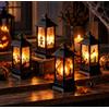 LGZIN 4 Pezzi Lanterne Halloween LED, Halloween Zucca Luminosa da Esterno Appendere, Lanterne Candela Hallowee-n, Hallowee-n Decorazioni Casa Interno Notturna