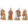 Moranduzzo Re Erode, Centurione e 2 Soldati Adatto a Presepe da 3,5 cm Scala 1:50 - MICRO 3,5 - Statuine Indistruttibili, Stile '700, Rifinite a Mano, Scultore M. Landi, Made in Italy