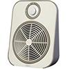 Bimar Stufetta Elettrica da Bagno HF204, Termoventilatore Elettrico a Basso Consumo con Selettore e Termostato Incorporato, 2 Potenze Riscaldanti, Corpo in Plastica con Maniglia Integrata
