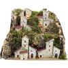 Moranduzzo Paesaggio per Presepe con Luci, Ambientazione Rustica Artigianale, 20x14x18 cm - Realizzato a Mano, Prodotto Ufficiale Made in Italy