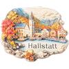 Tozoaioo Hallstatt Austria Calamita da frigorifero souvenir da viaggio in resina alpina in stile cittadino del lago, decorazione per la casa classica monumento artigianale