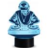 Optechvisual Lampada LED da DJ - da applicare invece di terapia, lampada da tavolo 3D con cambio colore e telecomando, regalo per DJ e appassionati di musica, decorazione per studio, camera da letto
