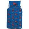 Caleffi Parure Copripiumino in Puro Cotone 1 Piazza e Mezza Art. Spiderman Spidey - Blu, 1 Piazza e 1/2