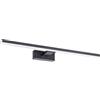 SEBSON LED Luce Specchio Bagno 60cm Nera, Parete, orientabile, Acciaio Inox | Lampada Specchio Bagno 600x153x50mm, Applique Bagno Bianco Neutro 4000K, LED Specchio 8W 700lm, Testa Orientabile 45°