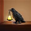 Generic Portacandela Corvo Nero Gotico in Resina con Catena | Stile Halloween, Porta Tealight Rimovibile, Statua Decorativa, Design Realistico, Decoro Camera da Letto