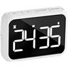 TWTCZOZ Timer Digitale LED Cronometro Orologio Timer Magnetico Contatore Tempi Display Grandi Funzioni Count Down Ricaricabile Adatto per Palestra, Bianco