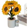 Generico Lampada Girasole Brillante Lanterna LED A Forma Di Dimmerabile | Lampada Da Scrivania Ricaricabile per Appartamento Balcone Ristorante Casa Cucina Camera da