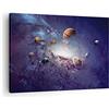 ARTTOR Moderno Quadro su Tela 70x50 cm Stampe da Parete Spazio - 4851 | Cosmo Pianeti Stelle Quadro Decorativo Piccolo 1 pezzo Soggiorno Camera da Letto Arte da Parete Decorazione da Parete ARTTOR